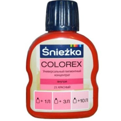 Фото Пигмент № 23 Sniezka Colorex красный 100 мл