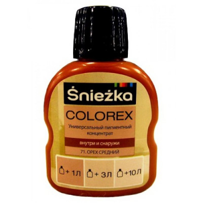 Фото Пигмент № 71 Sniezka Colorex орех средния 100 мл