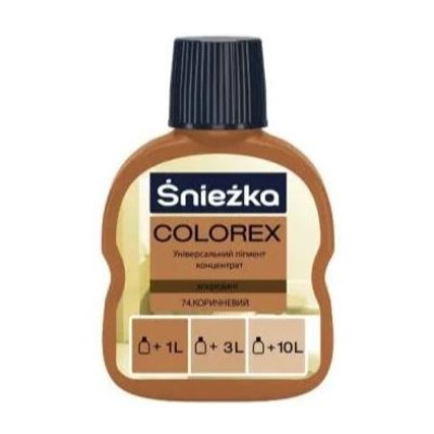 Фото Пигмент № 74 Sniezka Colorex коричневый 100 мл