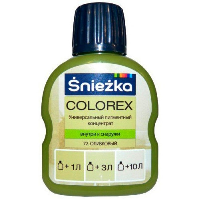 Фото Пигмент № 72 Sniezka Colorex оливковый 100 мл