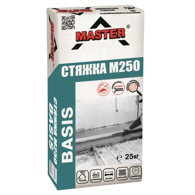 Фото Стяжка для підлоги 10-100 мм армована Master Basis, 25 кг