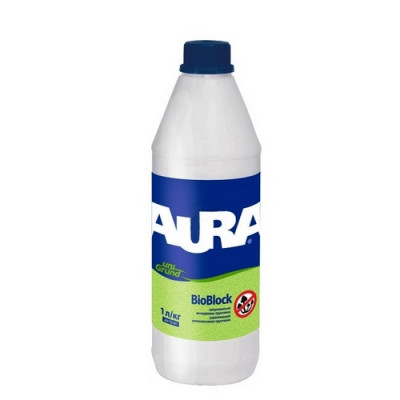 Фото Грунтовка фунгицидная Aura Unigrund BioBlock антиплесневая 1л