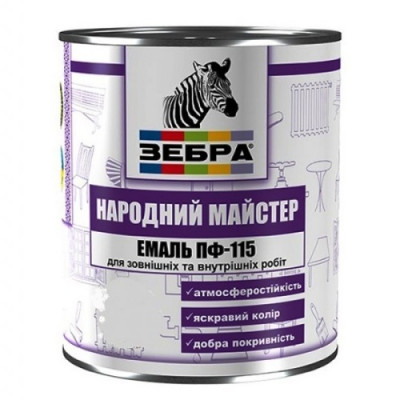 Фото Емаль бежева 2,8кг ПФ-115 Zebra №513 Народний майстер