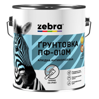 Фото Грунт ПФ-010М Черный 2,5кг Zebra Prof 090P