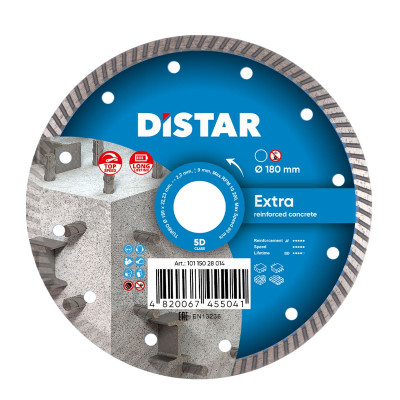 Фото Диск алмазный отрезной 180 мм TURBO Distar Extra 5D