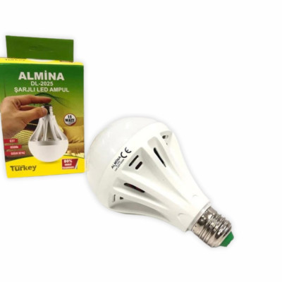 Фото Лампа LED акумуляторна 15W E27 6500K Almina DL-2025