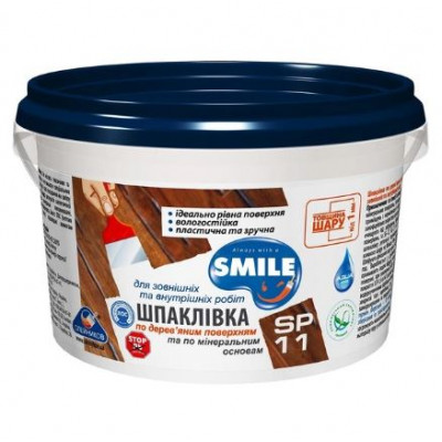 Фото Шпаклівка по дереву 0,35кг тик Smile