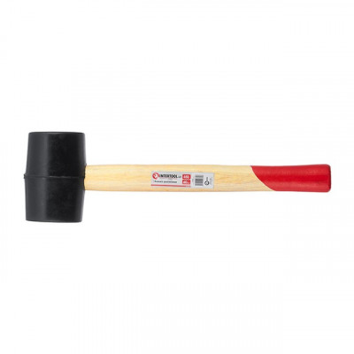 Фото Киянка резиновая 450 г с деревяной ручкой Intertool