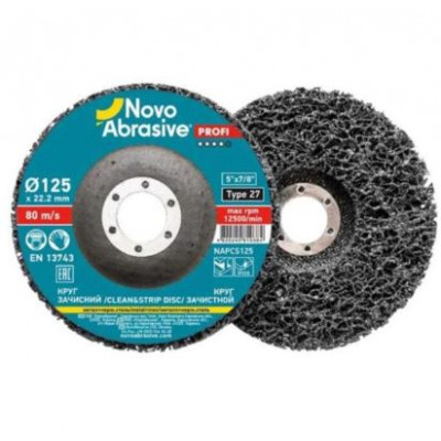 Фото Круг зачистной из нетканого абразива (коралл) 125*22,23мм NovoAbrasive черный