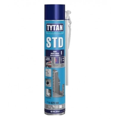 Фото Піна монтажна 670мл TYTAN O2 STD Euro Line з трубочкою -10...+30
