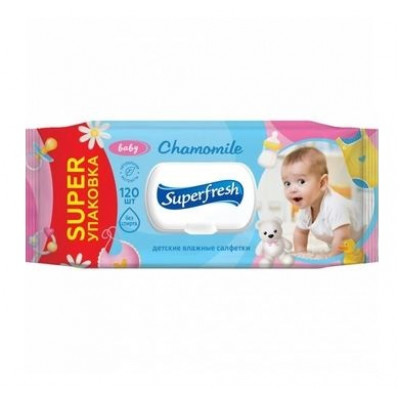 Фото Серветки вологі Baby SUPERFRESH 120шт