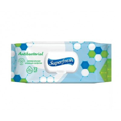Фото Салфетки влажные Antibacterial SUPERFRESH (72 шт)