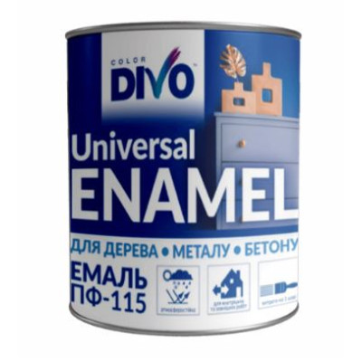 Фото Емаль жовта 0,9кг ПФ-115 DIVO