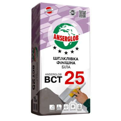Фото Шпаклевка финишная фасадная Anserglob BCT-25, 15 кг