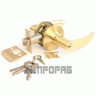 Фото Защелка дверная Apecs 0891-01-G ключ золото