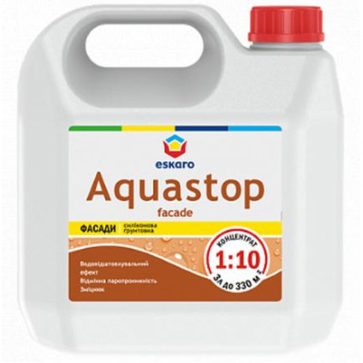Фото Грунтовка глубокопроникающая Eskaro Aquastop Facade концентрат 3 л