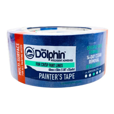 Фото Лента малярная 48 мм х 50 м Blue Dolphin Blue 14 дней