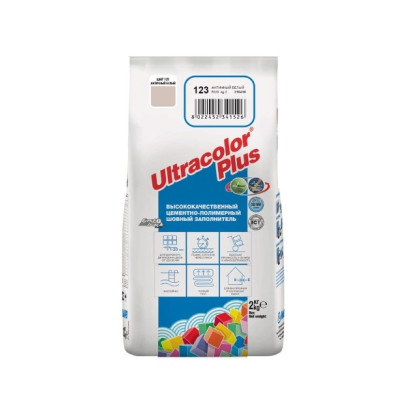 Фото Затирка Mapei Ultracolor Plus 2кг 123 белый античный