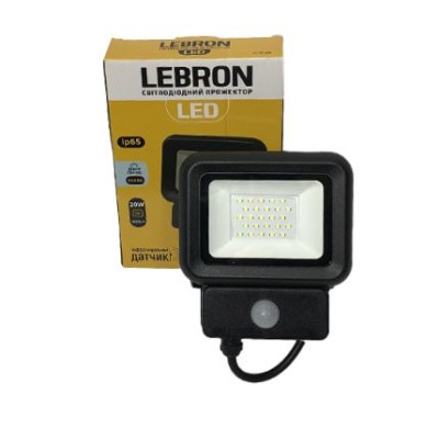 Фото Прожектор  30W светодиод 6500К с датчиком движения IP65 LEBRON LF