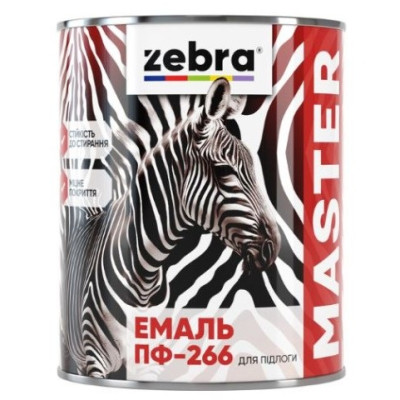 Фото Емаль червоно-коричнева 0,8кг ПФ-266 ZEBRA 1187 087P