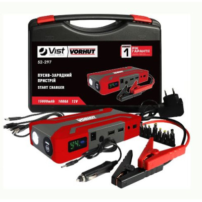 Фото Пуско-зарядний пристрій Vorhut 15000mAh 1000A 12V