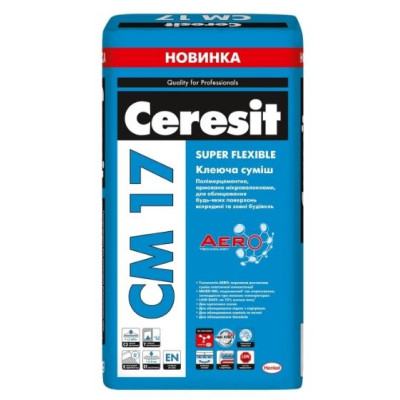 Фото Клей для плитки СМ-17 Aero (Super Flexible) Ceresit 25кг