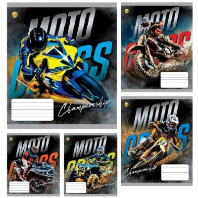 Фото Зошит у клітинку 36аркушів Motocross Tetrada
