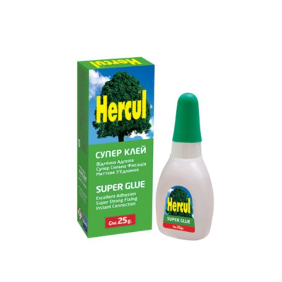 Фото Клей Супер 25гр цианокрилат гель Hercul Glue тюбик