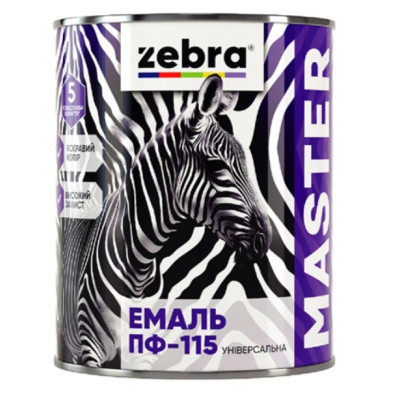 Фото Емаль жовта 0,25кг ПФ-115 Zebra Майстер М55