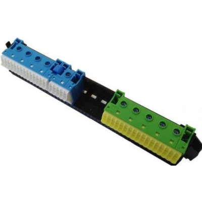 Фото Тримач з клемами PE/N 21хN + 20хPE/5хN + 6хPE Hager VZ464