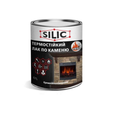 Фото Лак по каменю термостійкий SILIC 0,70л +650°C