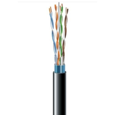 Фото Кабель вита пара фасадний 4х2х24 F/UTP AWG з екраном чорний ЗЗКМ