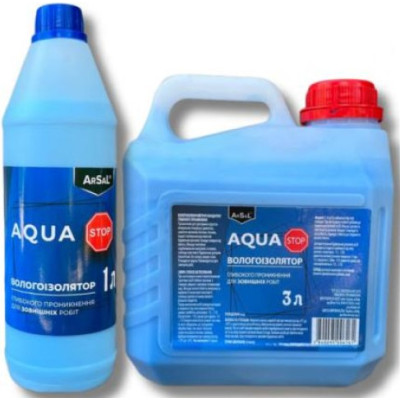 Фото Грунтовка глубокопроникающая фасадная ArSaL Aquastop 1л