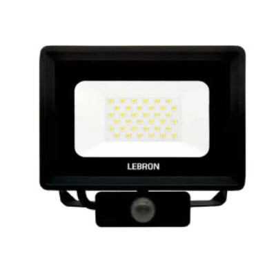 Фото Прожектор LED с датчиком движения IP65 10 Вт 6500 К 800 Лм Lebron LF-10S