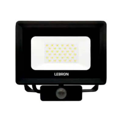 Фото Прожектор LED с датчиком движения IP65 20 Вт 6500 К 1600 Лм Lebron LF-20S