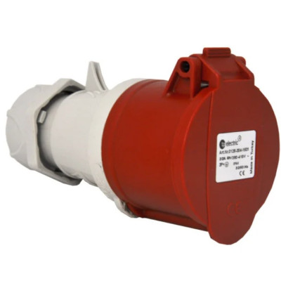 Фото Розетка накладная силовая 32 А/4 (3Р+РЕ) IP44 ТР Electric