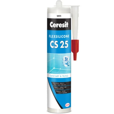 Фото Герметик силікон CS 25 сірий Ceresit 280мл
