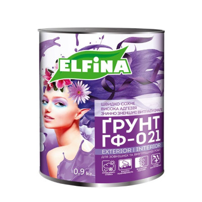 Фото Ґрунт ГФ-021 сірий 0,9кг Elfina