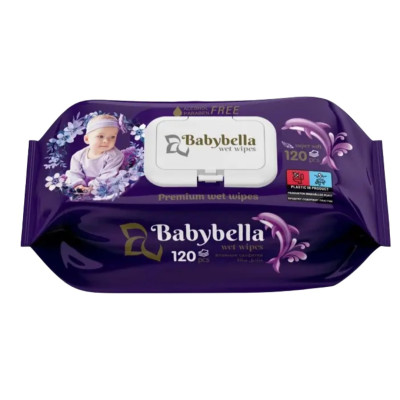 Фото Серветки вологі BABYBELLA Labella 120шт