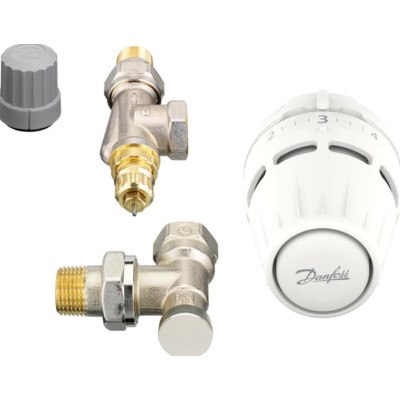 Фото Радиатор комплект 1/2 боковое подкл Danfoss Regus RA-FN+RLV-S (015G5311)