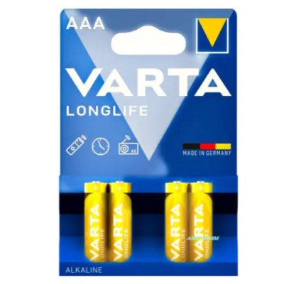Фото Батарейка AAА LR03 - блистер 4шт VARTA LONGLIFE
