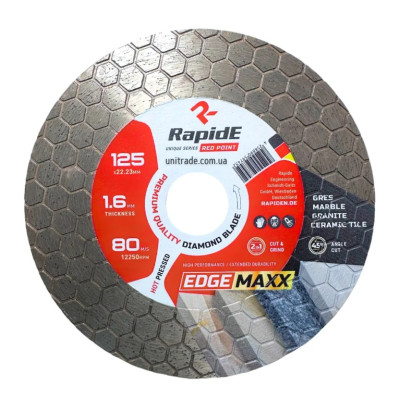Фото Диск алмазный 125x22.2 RapidE EDGEMAXX CUTand GRIND