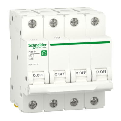 Фото Автоматичний вимикач 4х25А Schneider RESI9 (C-кл.)